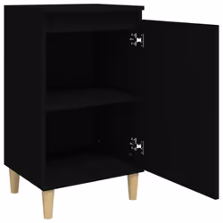 vidaXL 1/2x Bedside Cabinet Engineered Wood End Table Nightstand Multi Colours - black, 2 pcs - Additional view 5