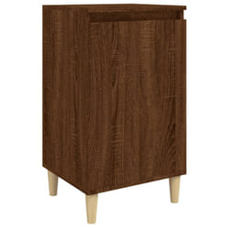 vidaXL 1/2x Bedside Cabinet Engineered Wood End Table Nightstand Multi Colours - brown oak, 1 pcs