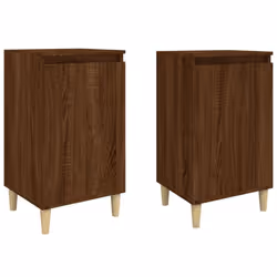 vidaXL 1/2x Bedside Cabinet Engineered Wood End Table Nightstand Multi Colours - brown oak, 2 pcs
