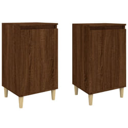 vidaXL 1/2x Bedside Cabinet Engineered Wood End Table Nightstand Multi Colours - brown oak, 2 pcs