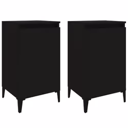 VidaXL 819647, Black, Metal, Wood, 400 mm, 350 mm, 700 mm, 2 pc(s)