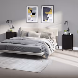 VidaXL 819647 nightstand/bedside table Black