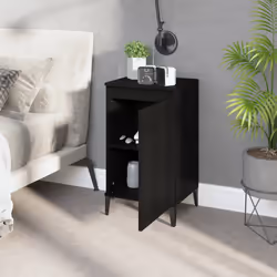 VidaXL 819647 nightstand/bedside table Black