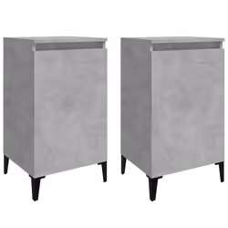 VidaXL 819653, Concrete colour, Metal, Wood, 400 mm, 350 mm, 700 mm, 2 pc(s)