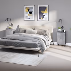 VidaXL 819653 nightstand/bedside table Concrete colour
