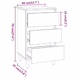 VidaXL 819664 nightstand/bedside table Concrete colour - Additional view 7