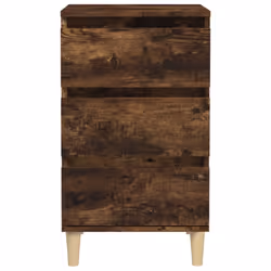 vidaXL Bedside Cabinet Engineered Wood End Table Nightstand Multi Colours - smoked oak - Additional view 5