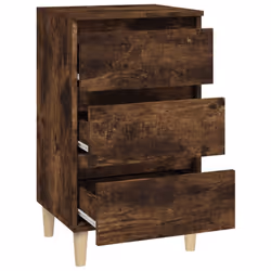 vidaXL Bedside Cabinet Engineered Wood End Table Nightstand Multi Colours - smoked oak - Additional view 6