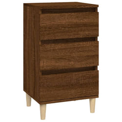 vidaXL Bedside Cabinet Engineered Wood End Table Nightstand Multi Colours - brown oak