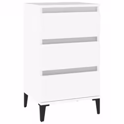 vidaXL Bedside Cabinet Side Table Nightstand Telephone Stand Engineered Wood - white