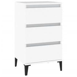vidaXL Bedside Cabinet Side Table Nightstand Telephone Stand Engineered Wood - white
