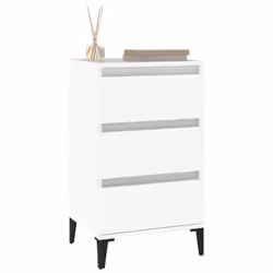 vidaXL Bedside Cabinet Side Table Nightstand Telephone Stand Engineered Wood - white - Additional view 4