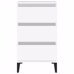 vidaXL Bedside Cabinet Side Table Nightstand Telephone Stand Engineered Wood - white - Additional view 6