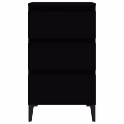 vidaXL Bedside Cabinet Side Table Nightstand Telephone Stand Engineered Wood - black - Additional view 6