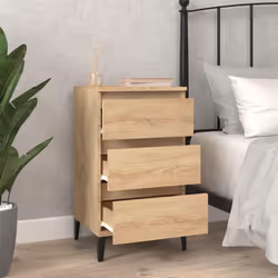 vidaXL Bedside Cabinet Side Table Nightstand Telephone Stand Engineered Wood - sonoma oak - Additional view 2