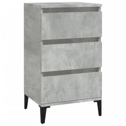 vidaXL Bedside Cabinet Side Table Nightstand Telephone Stand Engineered Wood - concrete grey