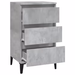 vidaXL Bedside Cabinet Side Table Nightstand Telephone Stand Engineered Wood - concrete grey - Additional view 5