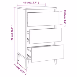 vidaXL Bedside Cabinet Side Table Nightstand Telephone Stand Engineered Wood - concrete grey - Additional view 9