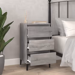 vidaXL Bedside Cabinet Side Table Nightstand Telephone Stand Engineered Wood - grey sonoma
