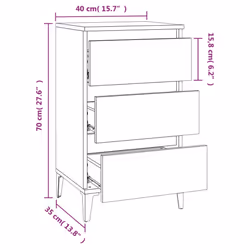 vidaXL Bedside Cabinet Side Table Nightstand Telephone Stand Engineered Wood - grey sonoma