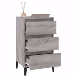 vidaXL Bedside Cabinet Side Table Nightstand Telephone Stand Engineered Wood - grey sonoma - Additional view 4