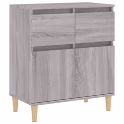vidaXL Sideboard Cabinet Cupboard Highboard Home Organiser Engineered Wood - grey sonoma