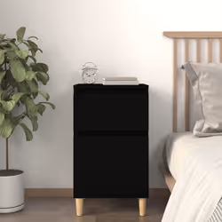 VidaXL 819694 nightstand/bedside table Black