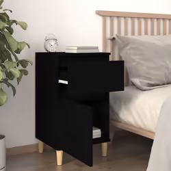 VidaXL 819694 nightstand/bedside table Black