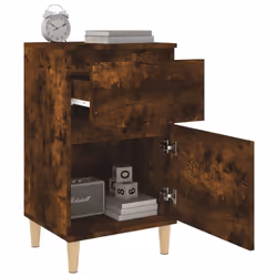 vidaXL Bedside Cabinets Bedside Table Nightstand Table Side Table End Table - smoked oak, 2 pcs - Additional view 4