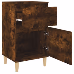 vidaXL Bedside Cabinets Bedside Table Nightstand Table Side Table End Table - smoked oak, 2 pcs - Additional view 7