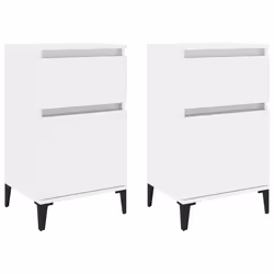 VidaXL 819713, White, Metal, Wood, 400 mm, 350 mm, 700 mm, 2 pc(s)