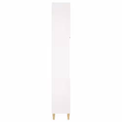 vidaXL Bathroom Cabinet Cupboard Tallboy Unit Storage Cabinet Engineered Wood - white - Additional view 7