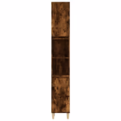 vidaXL Bathroom Cabinet Cupboard Tallboy Unit Storage Cabinet Engineered Wood - smoked oak - Additional view 5