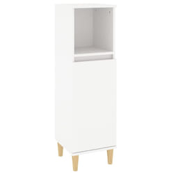 vidaXL Bathroom Cabinet Cupboard Washroom Storage Cabinet Engineered Wood - white