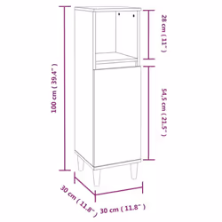 vidaXL Bathroom Cabinet Cupboard Washroom Storage Cabinet Engineered Wood - white