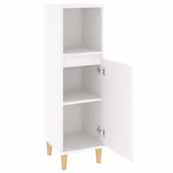 vidaXL Bathroom Cabinet Cupboard Washroom Storage Cabinet Engineered Wood - white - Additional view 5