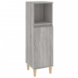 vidaXL Bathroom Cabinet Cupboard Washroom Storage Cabinet Engineered Wood - grey sonoma