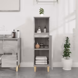 vidaXL Bathroom Cabinet Cupboard Washroom Storage Cabinet Engineered Wood - grey sonoma