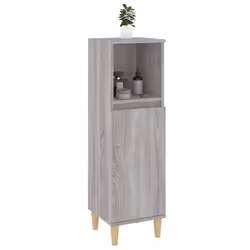 vidaXL Bathroom Cabinet Cupboard Washroom Storage Cabinet Engineered Wood - grey sonoma - Additional view 4