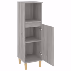vidaXL Bathroom Cabinet Cupboard Washroom Storage Cabinet Engineered Wood - grey sonoma - Additional view 5