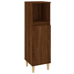 vidaXL Bathroom Cabinet Cupboard Washroom Storage Cabinet Engineered Wood - brown oak