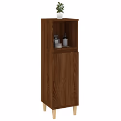 vidaXL Bathroom Cabinet Cupboard Washroom Storage Cabinet Engineered Wood - brown oak - Additional view 4