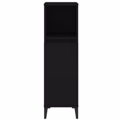 vidaXL Bathroom Cabinet Cupboard Washroom Storage Cabinet Engineered Wood - black - Additional view 9
