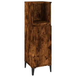 vidaXL Bathroom Cabinet Cupboard Washroom Storage Cabinet Engineered Wood - smoked oak