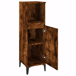vidaXL Bathroom Cabinet Cupboard Washroom Storage Cabinet Engineered Wood - smoked oak - Additional view 5