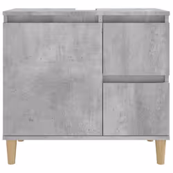 vidaXL Bathroom Cabinet Cupboard Washroom Storage Cabinet Engineered Wood - concrete grey - Additional view 6