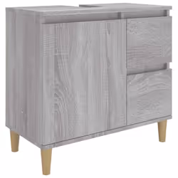 vidaXL Bathroom Cabinet Cupboard Washroom Storage Cabinet Engineered Wood - grey sonoma