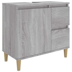 vidaXL Bathroom Cabinet Cupboard Washroom Storage Cabinet Engineered Wood - grey sonoma