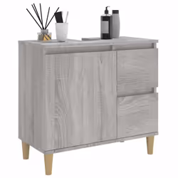 vidaXL Bathroom Cabinet Cupboard Washroom Storage Cabinet Engineered Wood - grey sonoma - Additional view 4