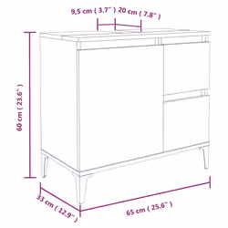 vidaXL Bathroom Cabinet Cupboard Washroom Storage Cabinet Engineered Wood - white